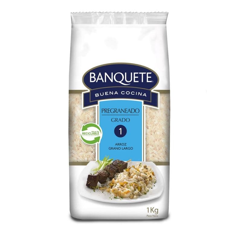 Arroz Grado 1 Banquete Grano Largo Pregraneado 1 kg