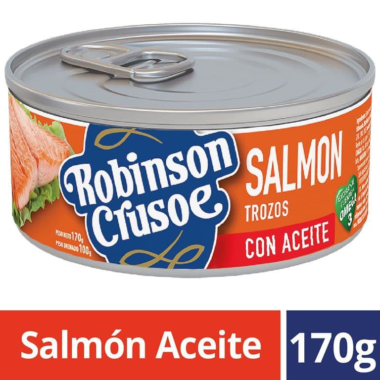 Salmón en Aceite Trozos 100 g drenado