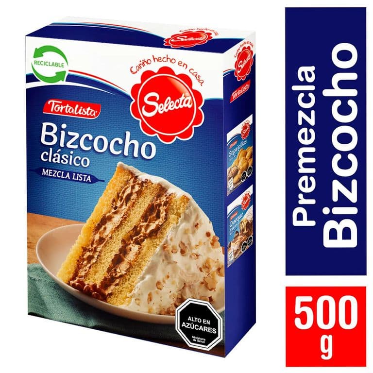 Premezcla Tortalista Bizcocho Vainilla Caja, 500 g