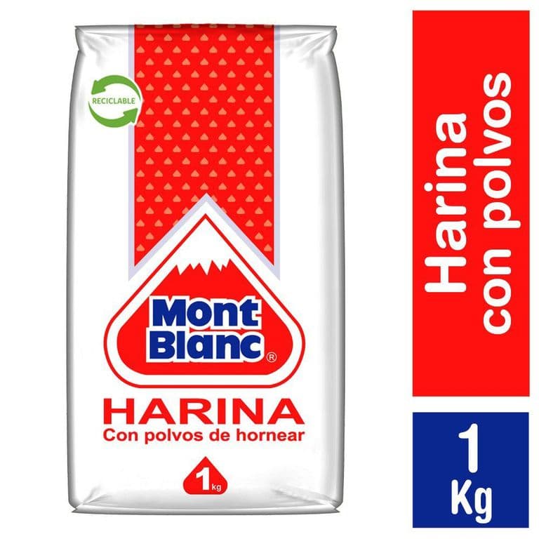 Harina Mont Blanc con Polvos de Hornear 1 kg