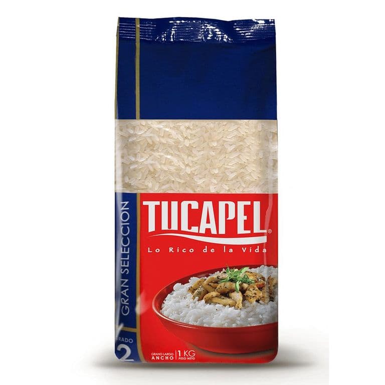 Arroz Grado 2 Tucapel Grano Largo y Ancho Graneado 1 kg