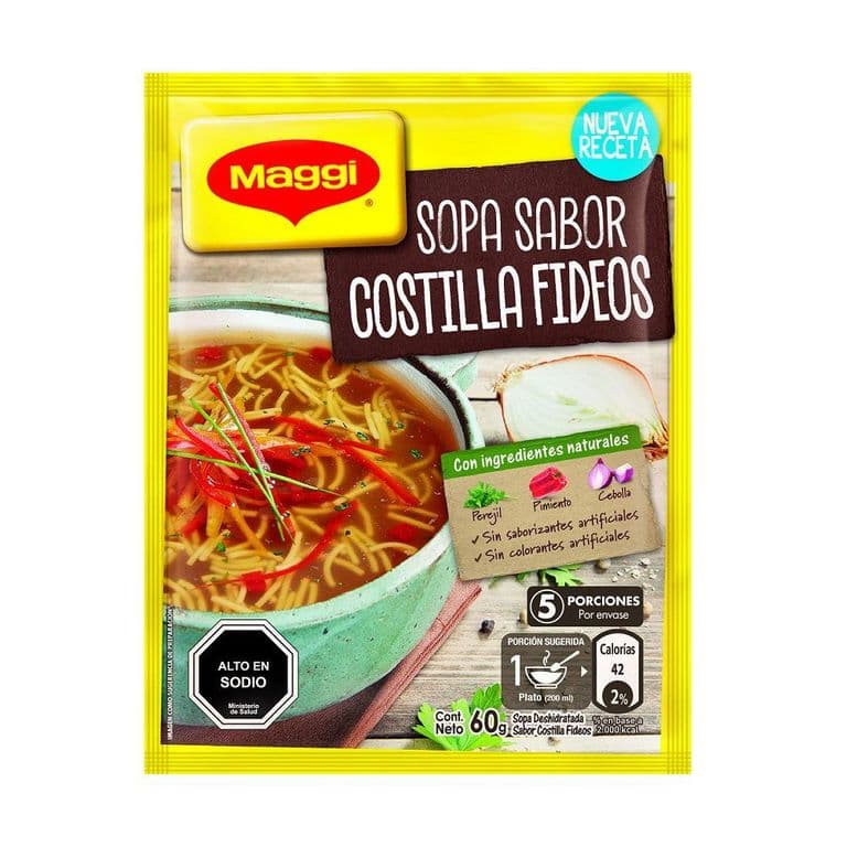 Sopa Maggi Costilla con Fideos 5 Porciones 60 g