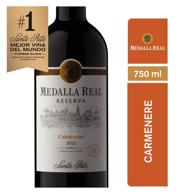 Vino Tinto Carmenere Medalla Real Reserva 13.5° 750 cc