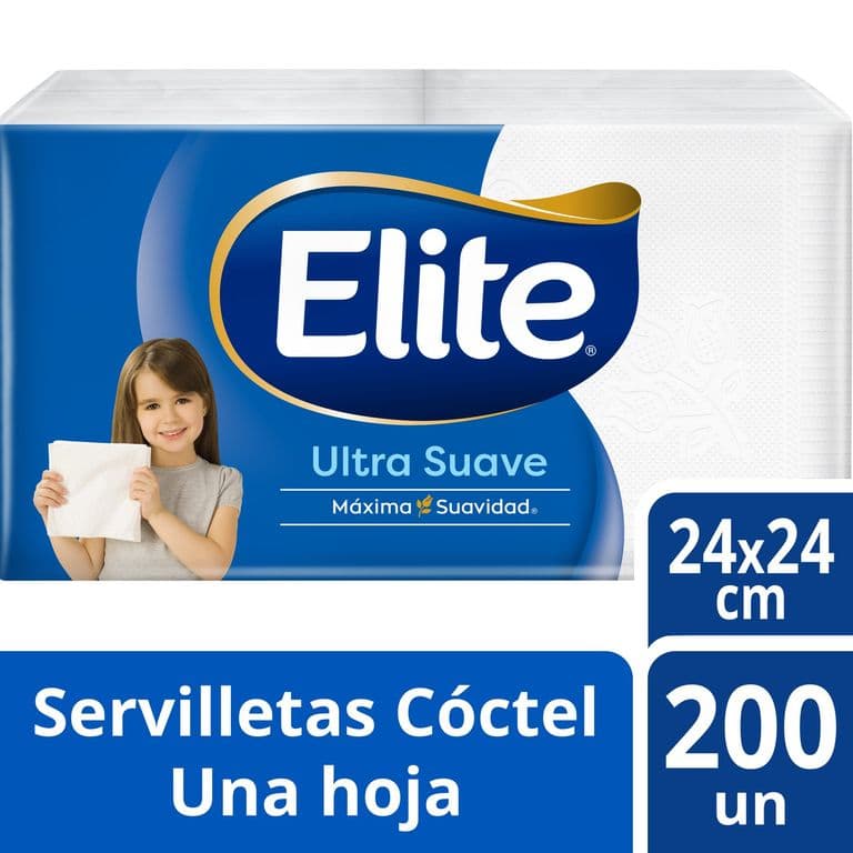 Servilletas Cocktail Elite Una Hoja 200 Un