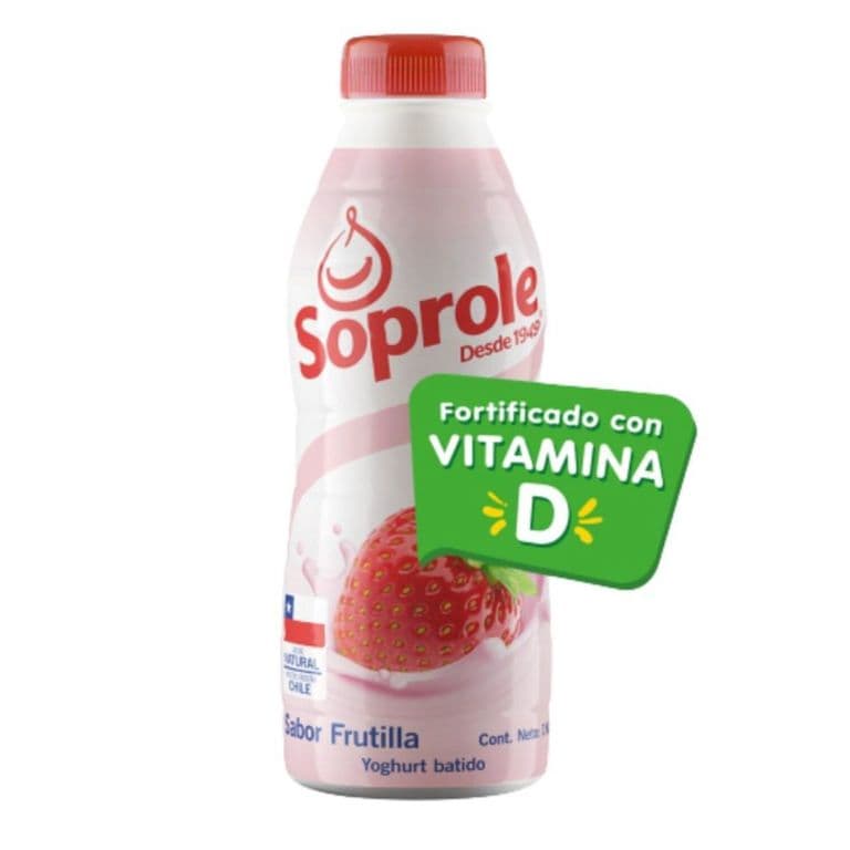 Yogurt Batido Soprole Frutilla Botella 1 L