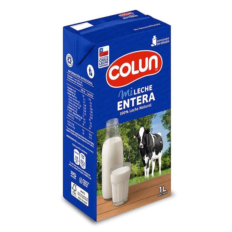 Leche Entera Natural Colun 1 L