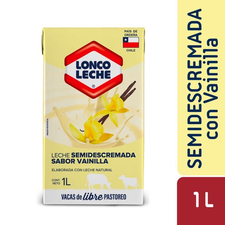 Leche Semidescremada Loncoleche Sabor Vainilla 1 L