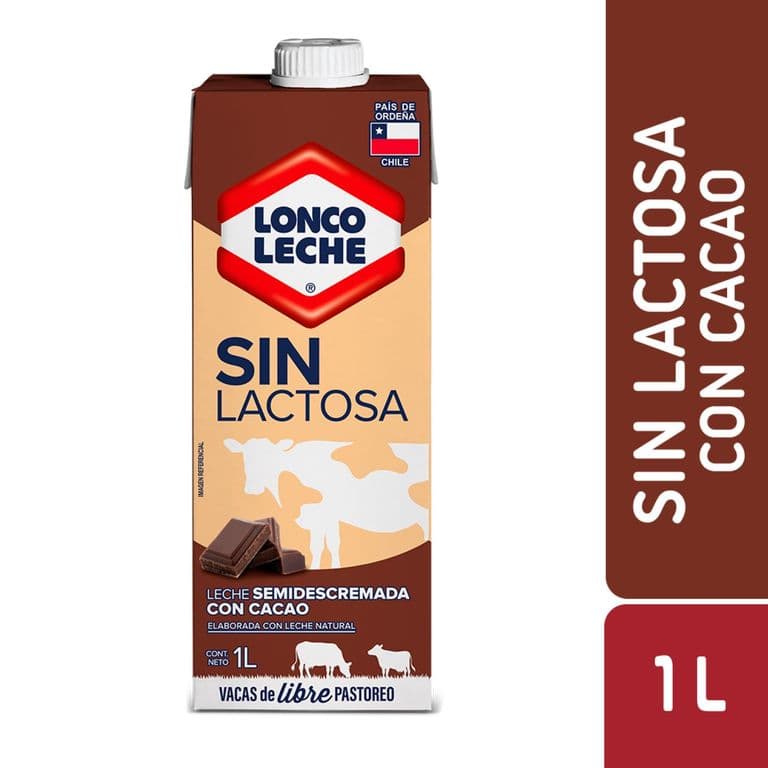 Leche Loncoleche Semidescremada Sin Lactosa Chocolate 1 L