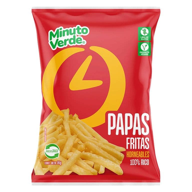 Papas Prefritas Congeladas Minuto Verde 1 Kg