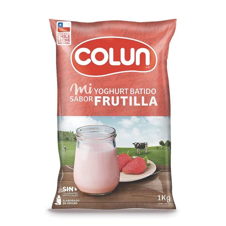 Yogurt Batido Colun Frutilla Bolsa 1 kg