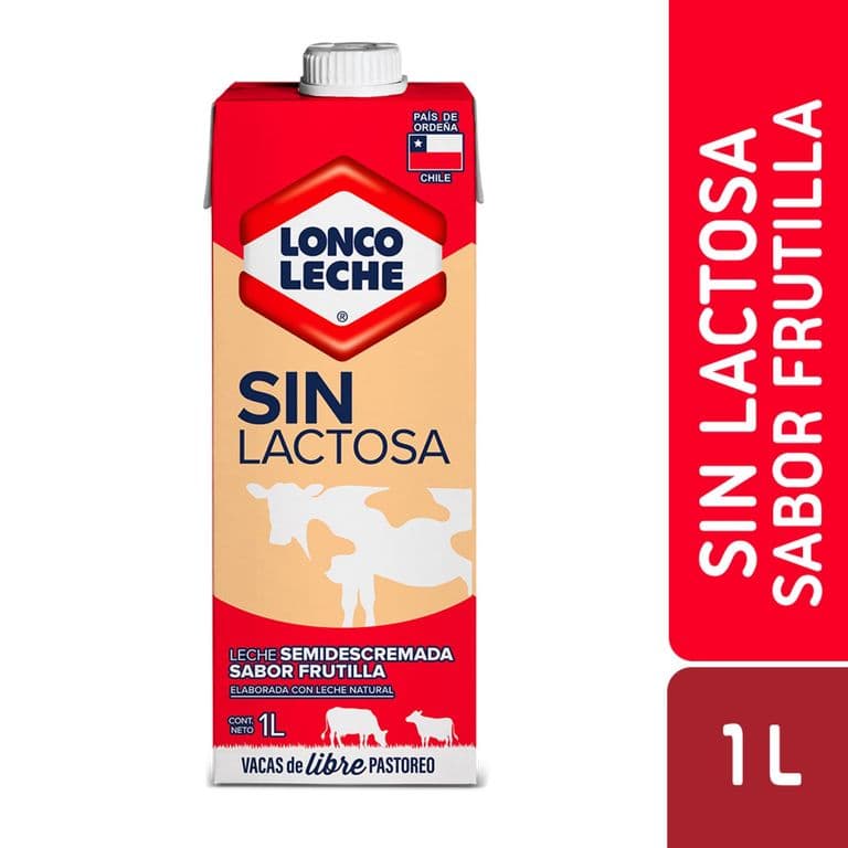 Leche Loncoleche Sin Lactosa Frutilla 1 L