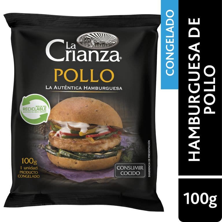 Hamburguesa de Pollo La Crianza 100 g