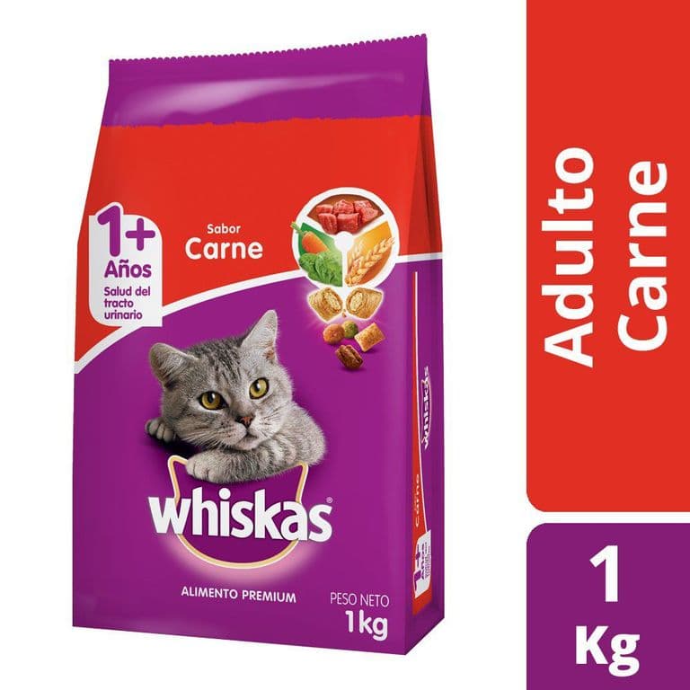 Alimento Gato Adulto Whiskas Carne 1 kg