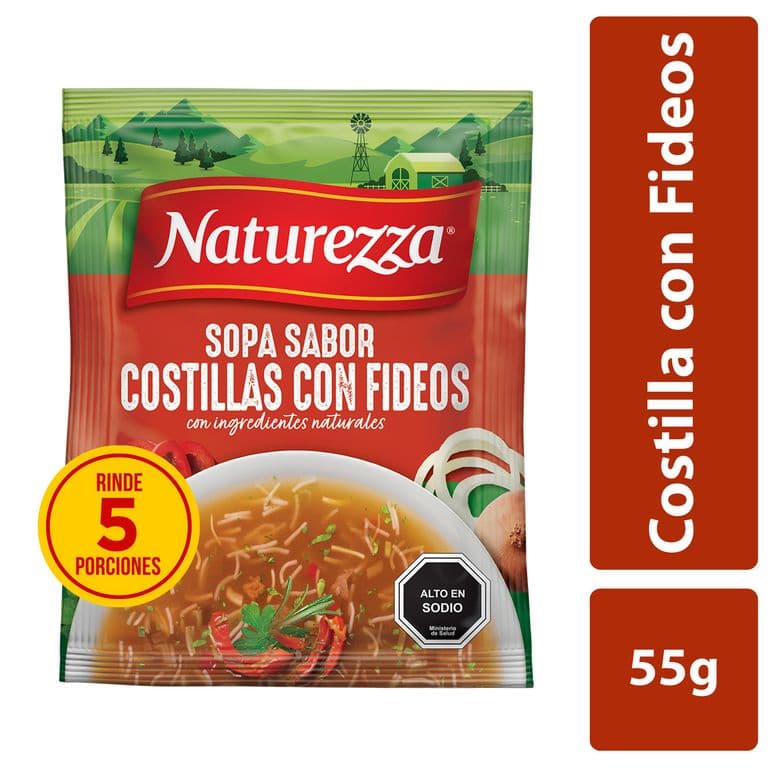 Sopa Naturezza Costilla Fideos 55 g
