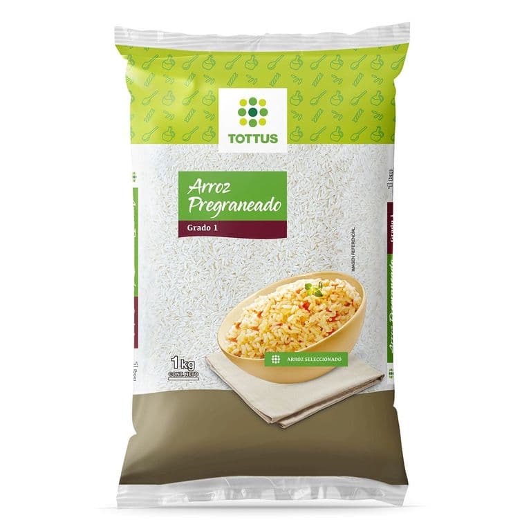 Arroz Tottus Pregraneado G1 1 Kg