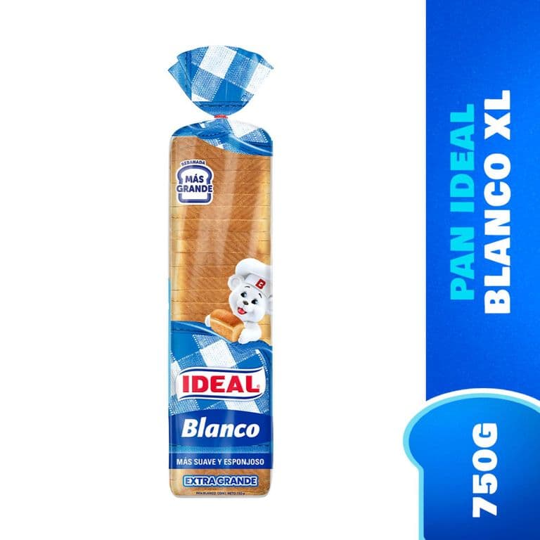 Pan de Molde Blanco XL Ideal 750 g