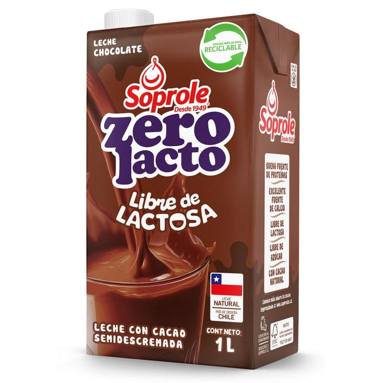 Leche Semidescremada Zerolacto Sabor Chocolate
