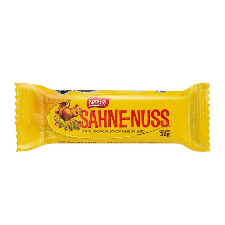 Chocolate con Almendras Sahne Nuss Barra 30 g