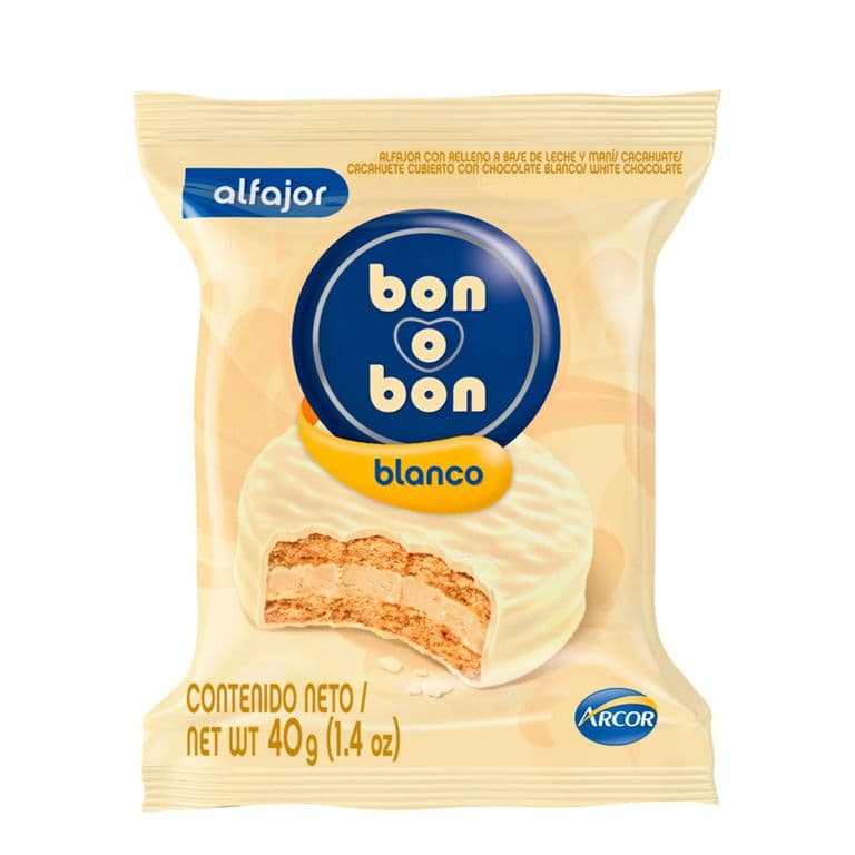 Alfajor Bon o Bon blanco 40 g