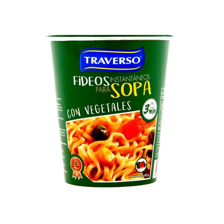 Fideos Instantáneos Traverso Sabor Verduras 65 g
