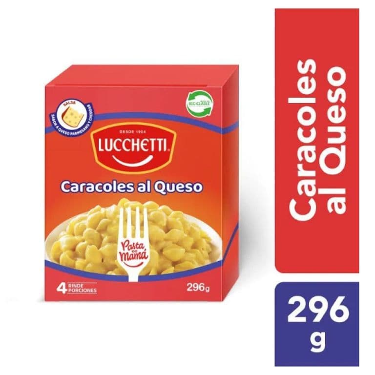 PASTA PRONTA CARACOL AL QUESO 296 GRS LUCCHETTI