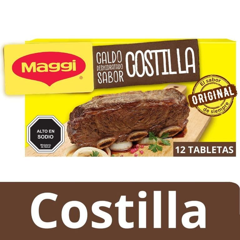 Caldo Sabor Costilla Maggi 12 Tabletas 120 g