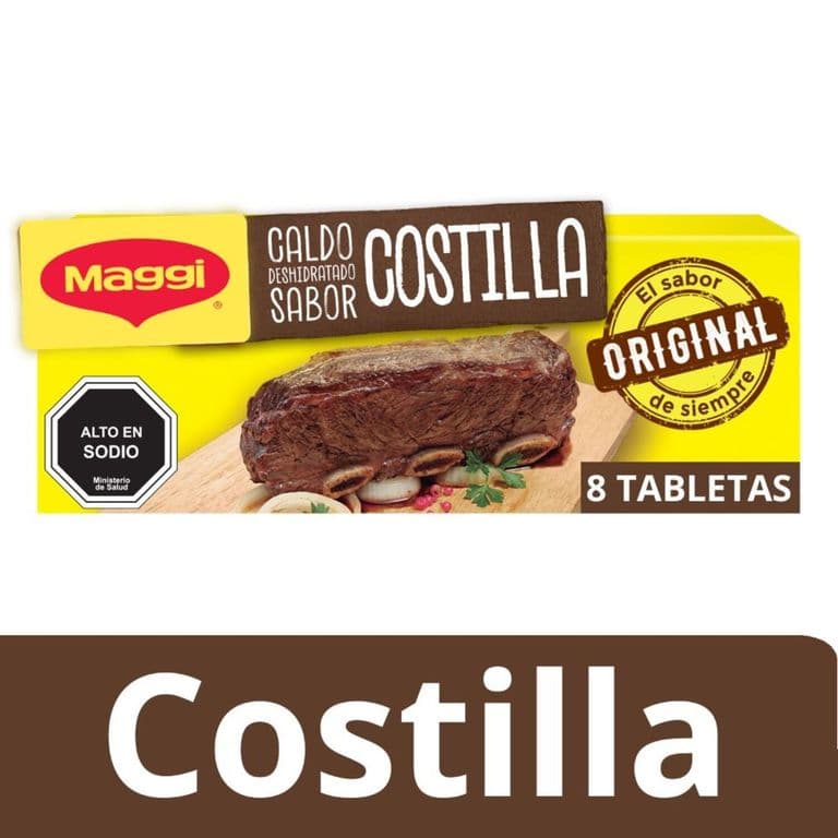 Caldo Sabor Costilla 80G 8 Tabletas