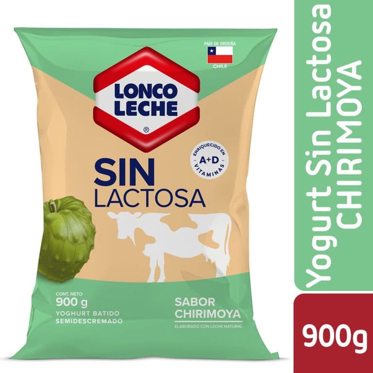 Yogurt Batido Loncoleche Sin Lactosa Chirimoya Bolsa 900 g