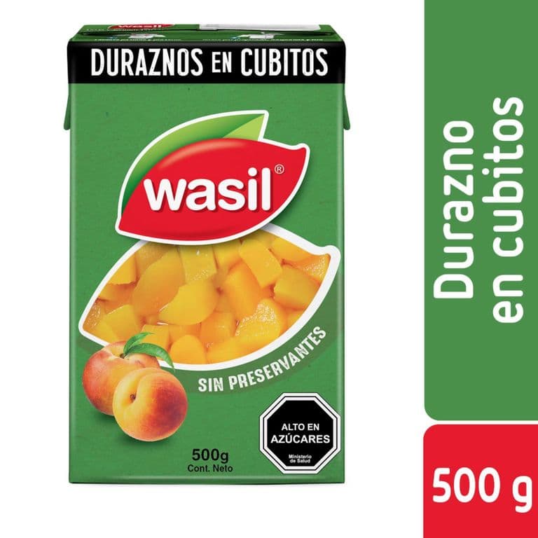 Duraznos en Cubitos Wasil 500 g