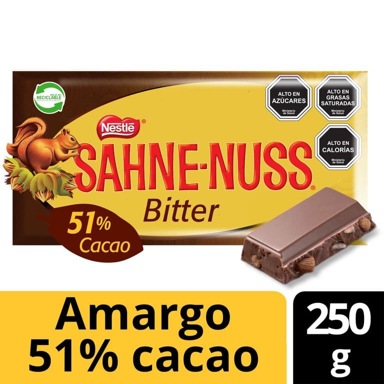 Chocolate Bitter Sahne Nuss Barra 250 g