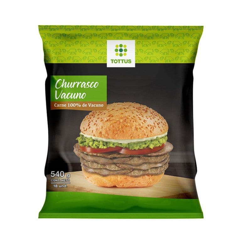 Churrascos de Vacuno Tottus 18 x 30 g