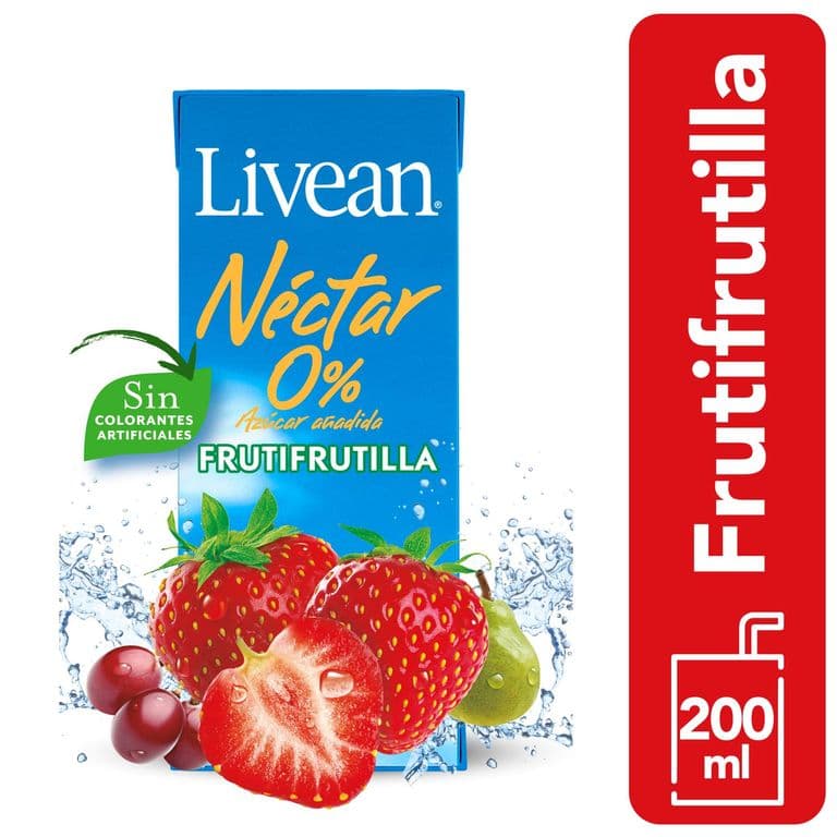 Pack 6 un. Néctar Livean Frutifrutilla 200 ml