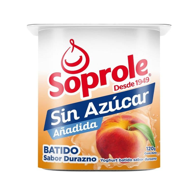 Yogurt Soprole Sin Azúcar Durazno 120 g
