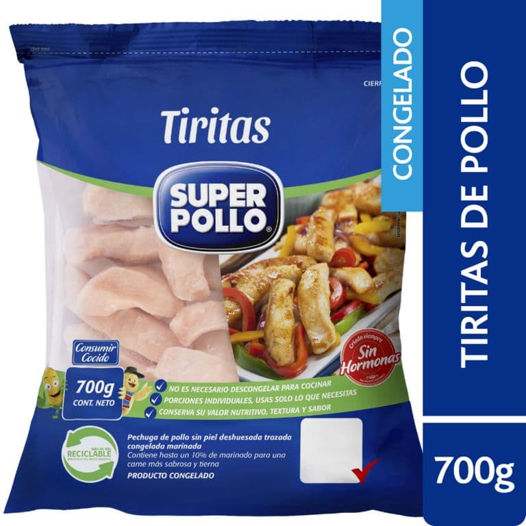 Tiritas de Pechuga Super Pollo Congelado 700 g