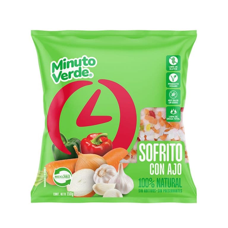 Sofrito con Ajo Congelado Minuto Verde 150 g