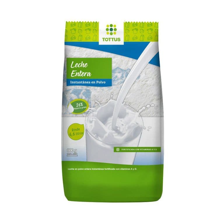 Leche Instantánea en Polvo Tottus 800 g