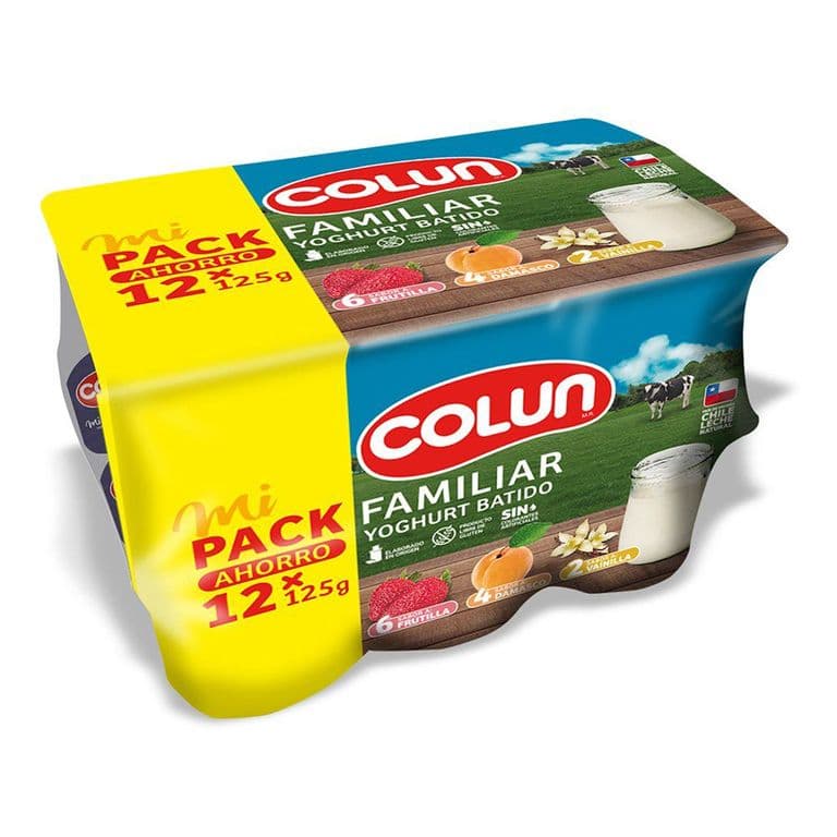 Pack 12 un. Yogurt Batido Colun 125 g