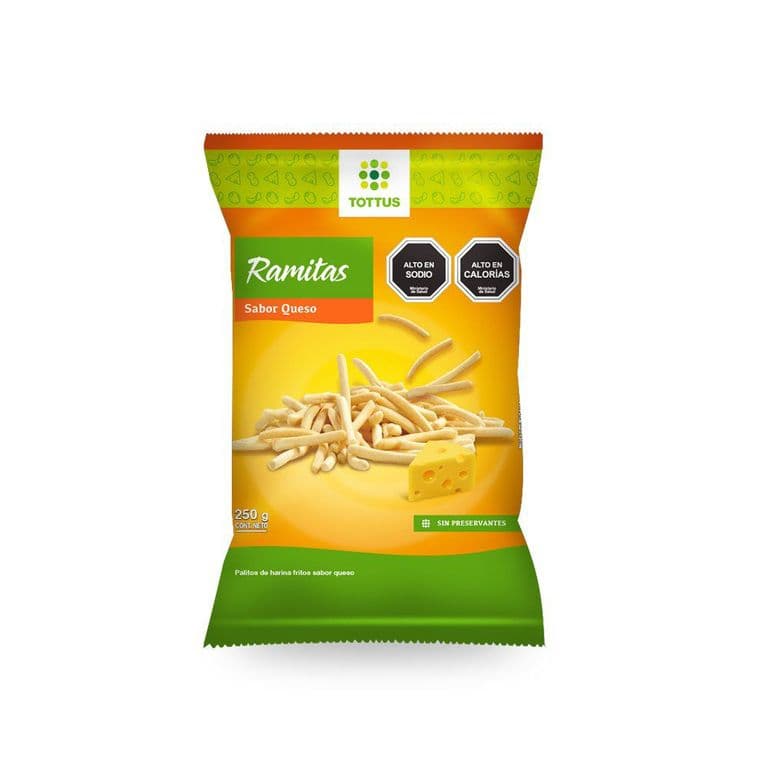 Ramitas Sabor Queso Tottus 250 g