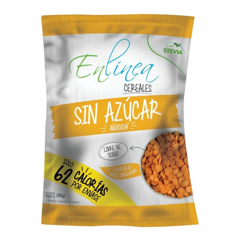 Cereal Hojuelas de Maíz Sin Azúcar En Linea 20 g
