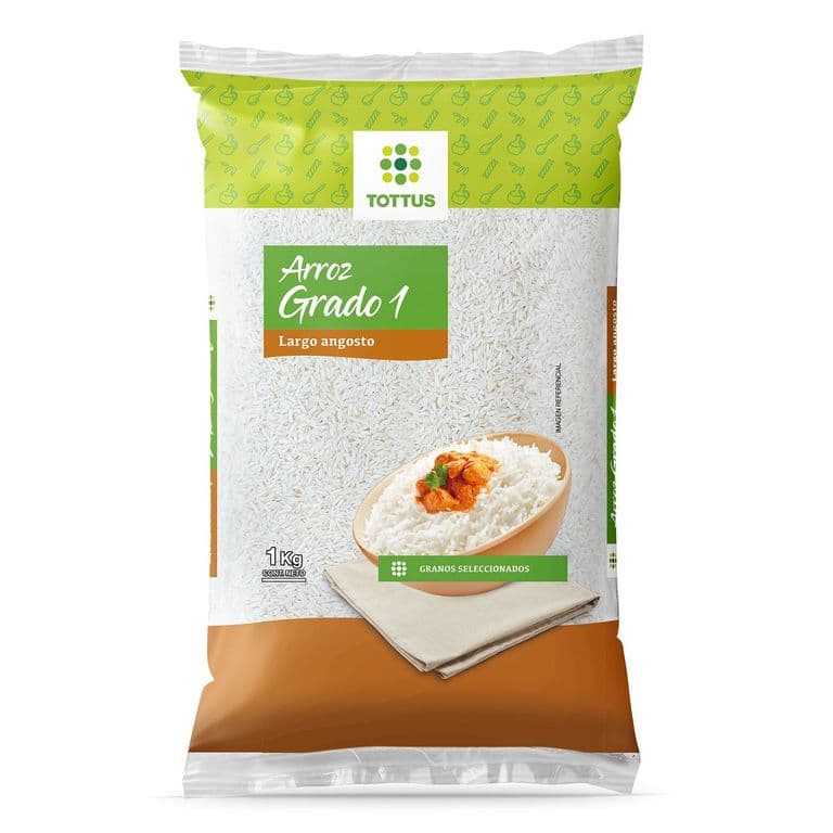 Arroz Tottus G1 Grano Largo Angosto 1 Kg