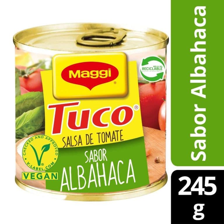Salsa de Tomate Maggi Tuco Sabor Albahaca 245 g