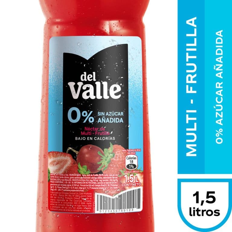 Néctar del Valle Multi-Frutilla 0% Azúcar Añadida 1.5 L