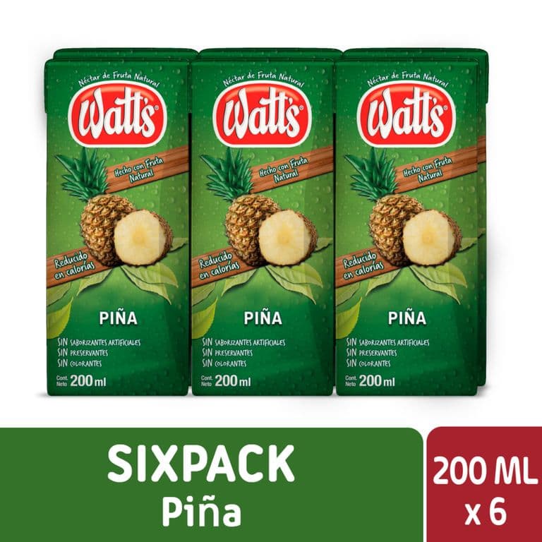 Pack Néctar de Piña Watts 6 x 200 ml