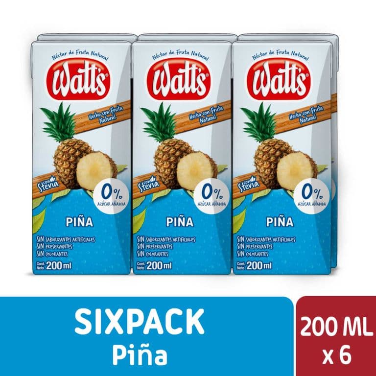 NECTAR PINA LIGHT WATTS 6X200 ML