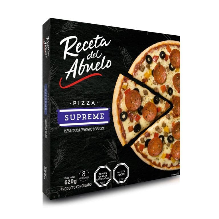 Pizza Congelada Receta del Abuelo Supreme 620 g