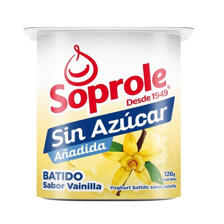 Yogurt Soprole Sin Azúcar Vainilla 120 g