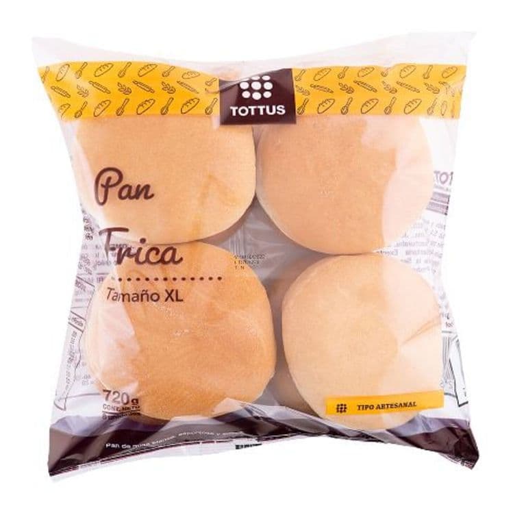 Pan Frica XL Tottus 8 Un 720 g