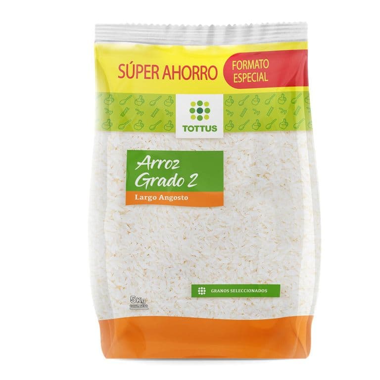Arroz Tottus G2 Largo Delgado 5 Kg