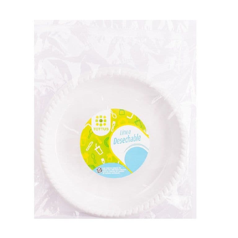 Platos Grandes Plásticos Tottus 12 Un