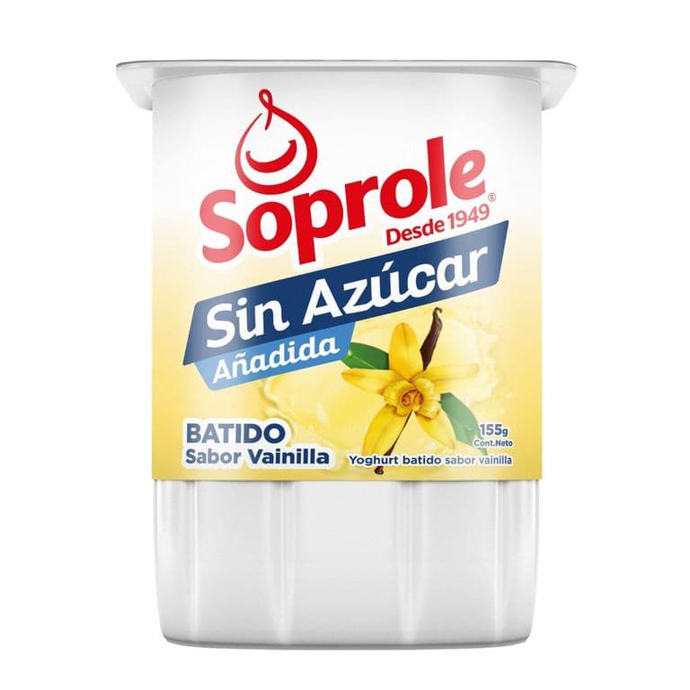 Yogurt Soprole Sin Azúcar Vainilla 155 g